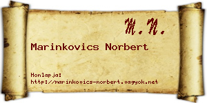 Marinkovics Norbert névjegykártya